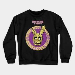 FIVE NIGHTS AT FREDDYS (FNAF): SPRINGTRAP I ALWAYS COME BACK (GRUNGE STYLE) Crewneck Sweatshirt